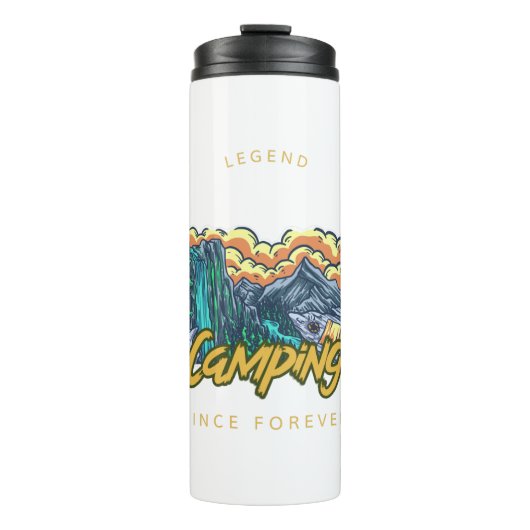 Camping Legend seit ewig Thermosbecher (Vorderseite)