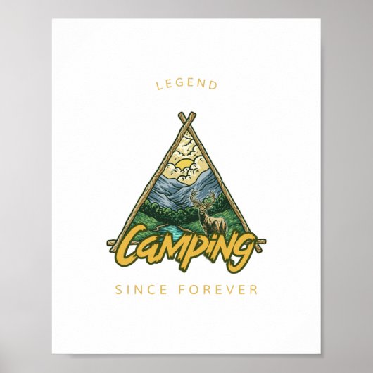 Camping-Legende seit jeher Poster (Vorne)