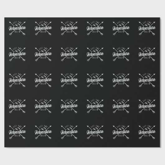 Camping "Let The Adventure Begin" Geschenkpapier (Flach)