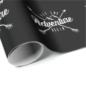 Camping "Let The Adventure Begin" Geschenkpapier (Rolleneckpunkt)