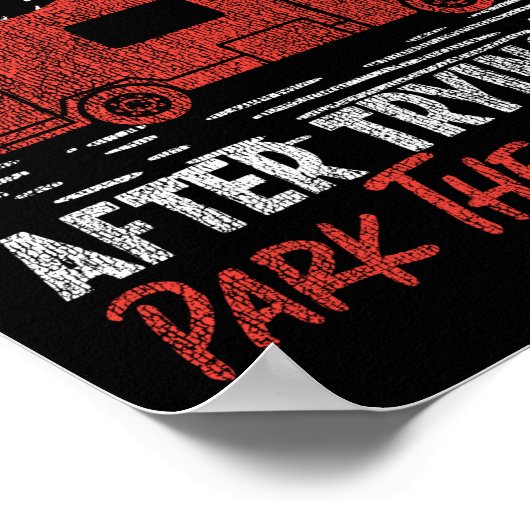 Camping Liebe Bleibe nach dem Versuch zusammen Poster (Ecke)