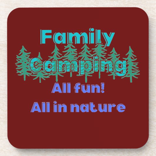 Camping Liebhaber Getränkeuntersetzer (Vorderseite)