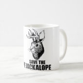 Camping Liebhaber Jackalope Kaffeetasse (VorderseiteRechts)