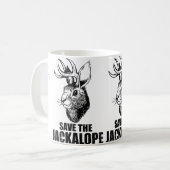 Camping Liebhaber Jackalope Kaffeetasse (Vorderseite Links)