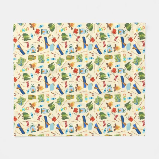 Camping Life Fleecedecke (Vorderseite (Horizontal))