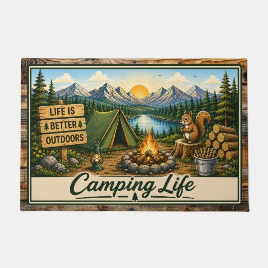 Camping Life Fußmatte (Vorderseite)