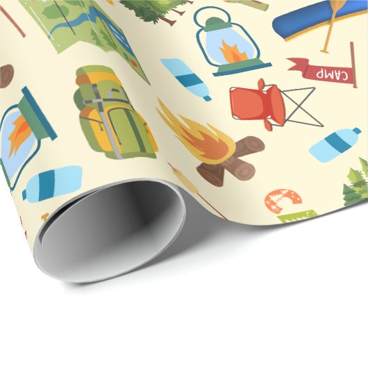 Camping Life Geschenkpapier (Rolleneckpunkt)