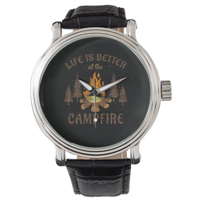 Camping - Life is Better by the Campfire Armbanduhr (Vorderseite)