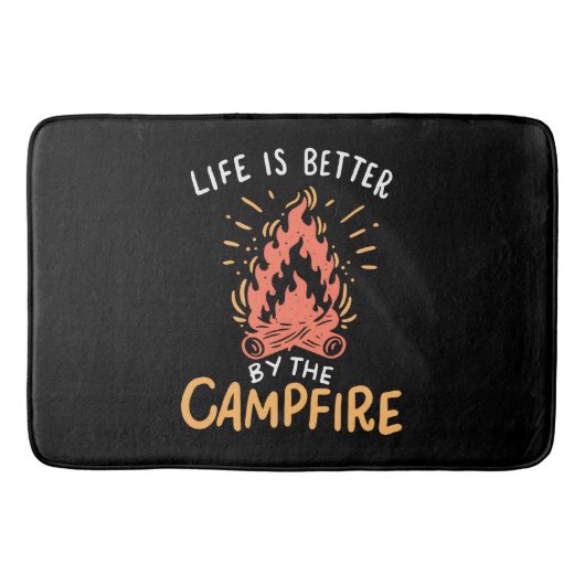 Camping - Life is Better by the Campfire Badematte (Vorderseite)