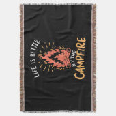 Camping - Life is Better by the Campfire Decke (Vorderseite Vertikal)