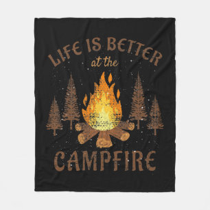 Camping - Life is Better by the Campfire Fleecedecke