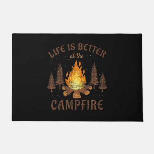 Camping - Life is Better by the Campfire Fußmatte (Vorderseite)