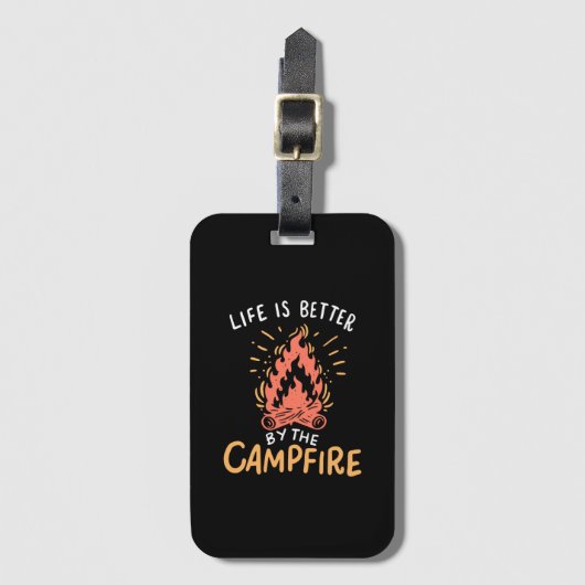 Camping - Life is Better by the Campfire Gepäckanhänger (Vorderseite Vertikal)