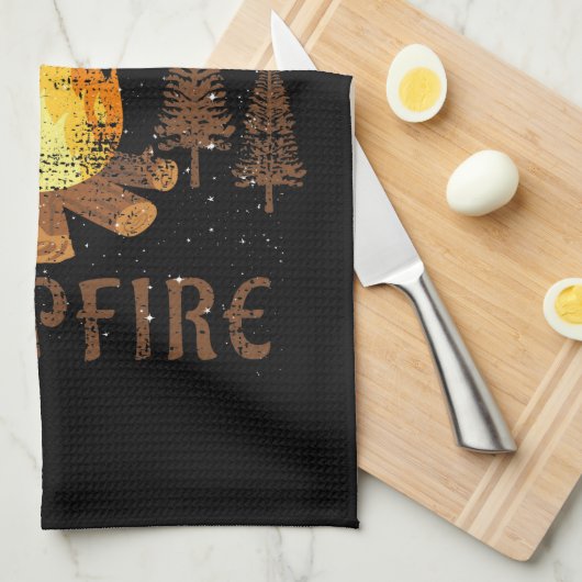 Camping - Life is Better by the Campfire Geschirrtuch (Viertel Falte)