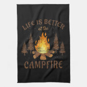 Camping - Life is Better by the Campfire Geschirrtuch (Vertikal)