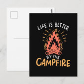 Camping - Life is Better by the Campfire Postkarte (Vorne/Hinten)
