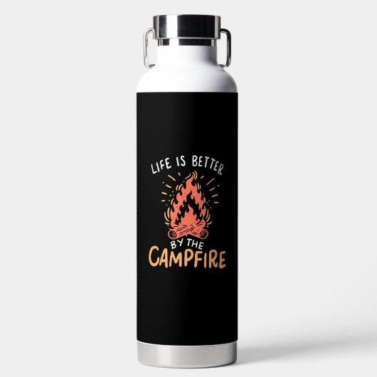 Camping - Life is Better by the Campfire Trinkflasche (Vorderseite)