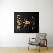 Camping - Life is Better by the Campfire Wandteppich (Beispiel (Horizontal))
