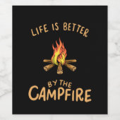 Camping - Life is Better by the Campfire Weinetikett (Einzelnes Label)