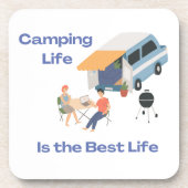 Camping Life is the Best Life on a  Getränkeuntersetzer (Vorderseite)