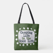 Camping Life ist das gute Leben Tasche (Rückseite)