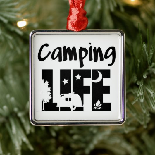 ***CAMPING LIFE*** JEDERZEIT ORNAMENT AUS METALL (Baum)