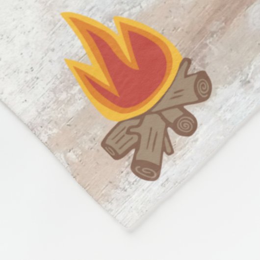 Camping Life Large Fleece Blanket (Ecke)