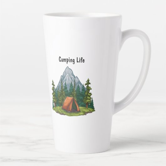 Camping Life mit einem Zelt im Wald Milchtasse (Rechts)