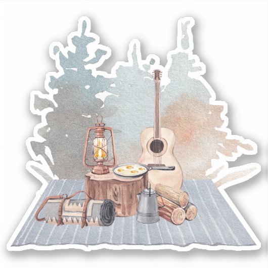 Camping Life Outdoor Adventure Aufkleber (Vorderseite)