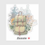 Camping Life Outdoor Backpackerabenteuer Aufkleber (Blatt)