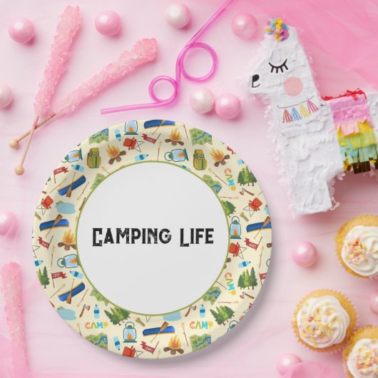 Camping Life Pappteller (Party)
