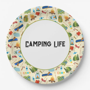 Camping Life Pappteller