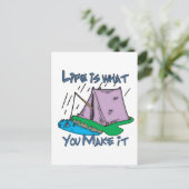 Camping Life Postkarte (Stehend Vorderseite)