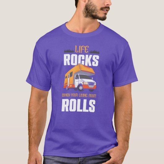 Camping Life Rocks RV Camper Motorhome RV Camping T-Shirt (Vorderseite)