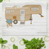 Camping Life Sprichwort 5th Wheel RV Camper Geschirrtuch (Gefaltet)