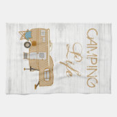 Camping Life Sprichwort 5th Wheel RV Camper Geschirrtuch (Horizontal)