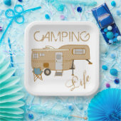 Camping Life Sprichwort 5th Wheel RV Camper Pappteller (Party)