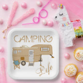 Camping Life Sprichwort 5th Wheel RV Camper Pappteller (Party)