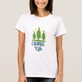 Camping Life Typografie T-Shirt (Vorderseite)