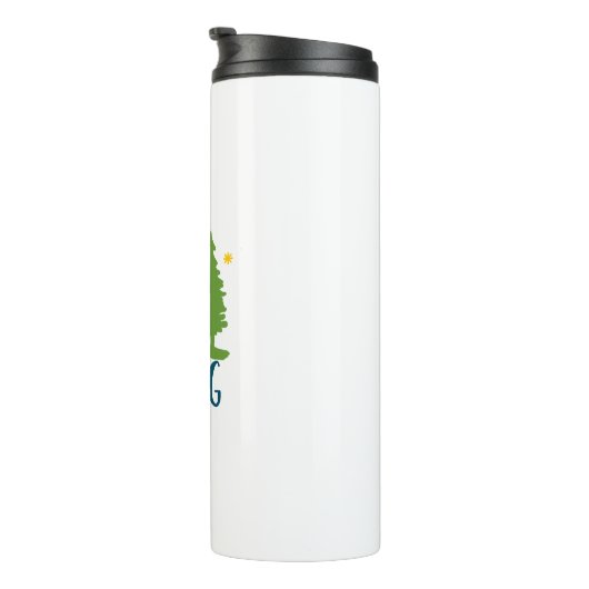 Camping Life Typografie Thermosbecher (Nach rechts gedreht)