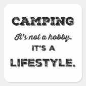 Camping Lifestyle Quadratischer Aufkleber (Vorderseite)