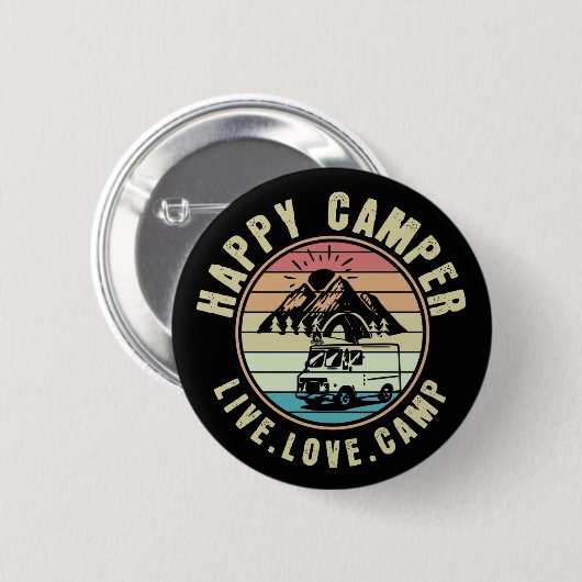 Camping - Live. Liebe. Lager im Freien Button (Vorne & Hinten)