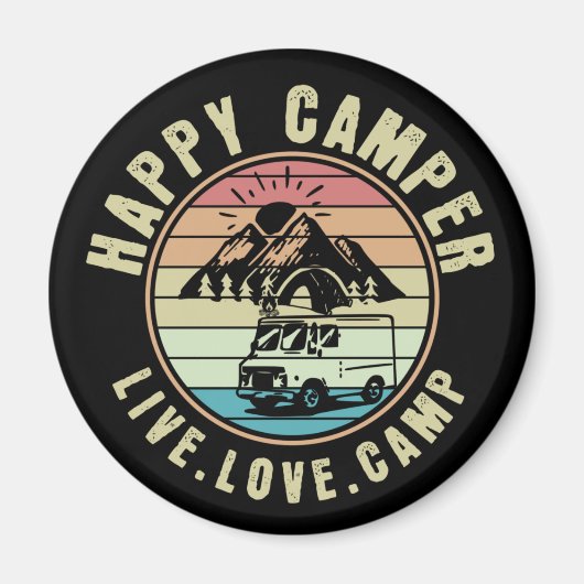 Camping - Live. Liebe. Lager im Freien Magnet (Vorne)