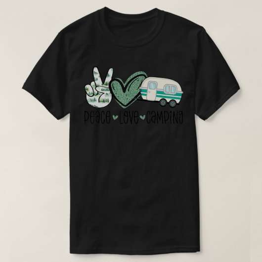 Camping Lover Camper Adventure Mountain Camp T-Shirt (Design vorne)