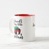 Camping Lovers Buffalo Kariert Trailer Weihnachten Zweifarbige Tasse (Vorderseite Links)