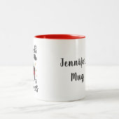 Camping Lovers Buffalo Kariert Trailer Weihnachten Zweifarbige Tasse (Mittel)