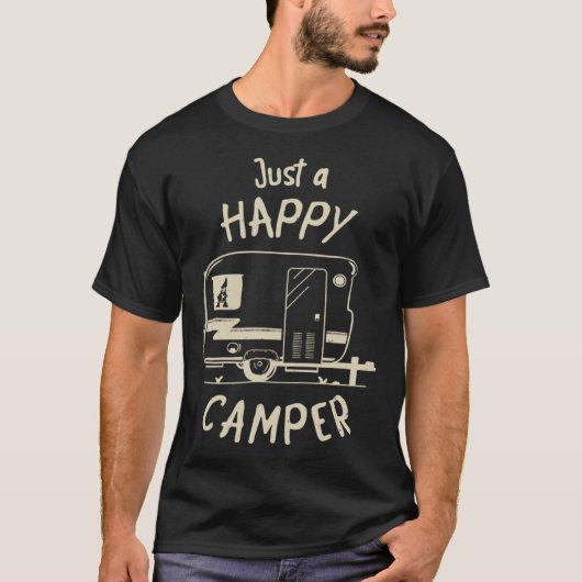 Camping Lucky Caravan Camper Motorhome Outdoor Tra T-Shirt (Vorderseite)