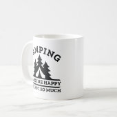 Camping macht mich glücklich kaffeetasse (Vorderseite Links)