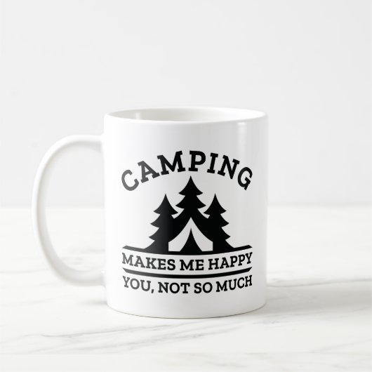 Camping macht mich glücklich kaffeetasse (Links)