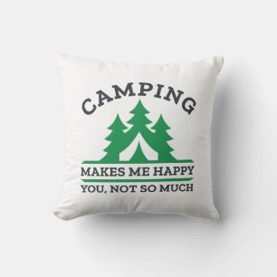 Camping macht mich glücklich kissen